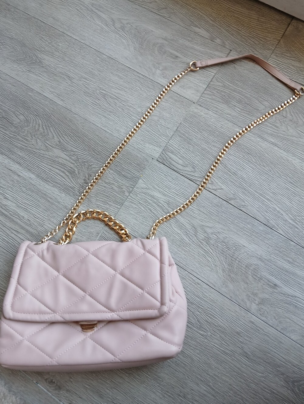 Call It Spring Baby Pink Quilted Handbag Or Crossbody Bag - Picture 3 of 14